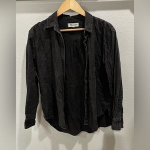 Madewell black denim shirt